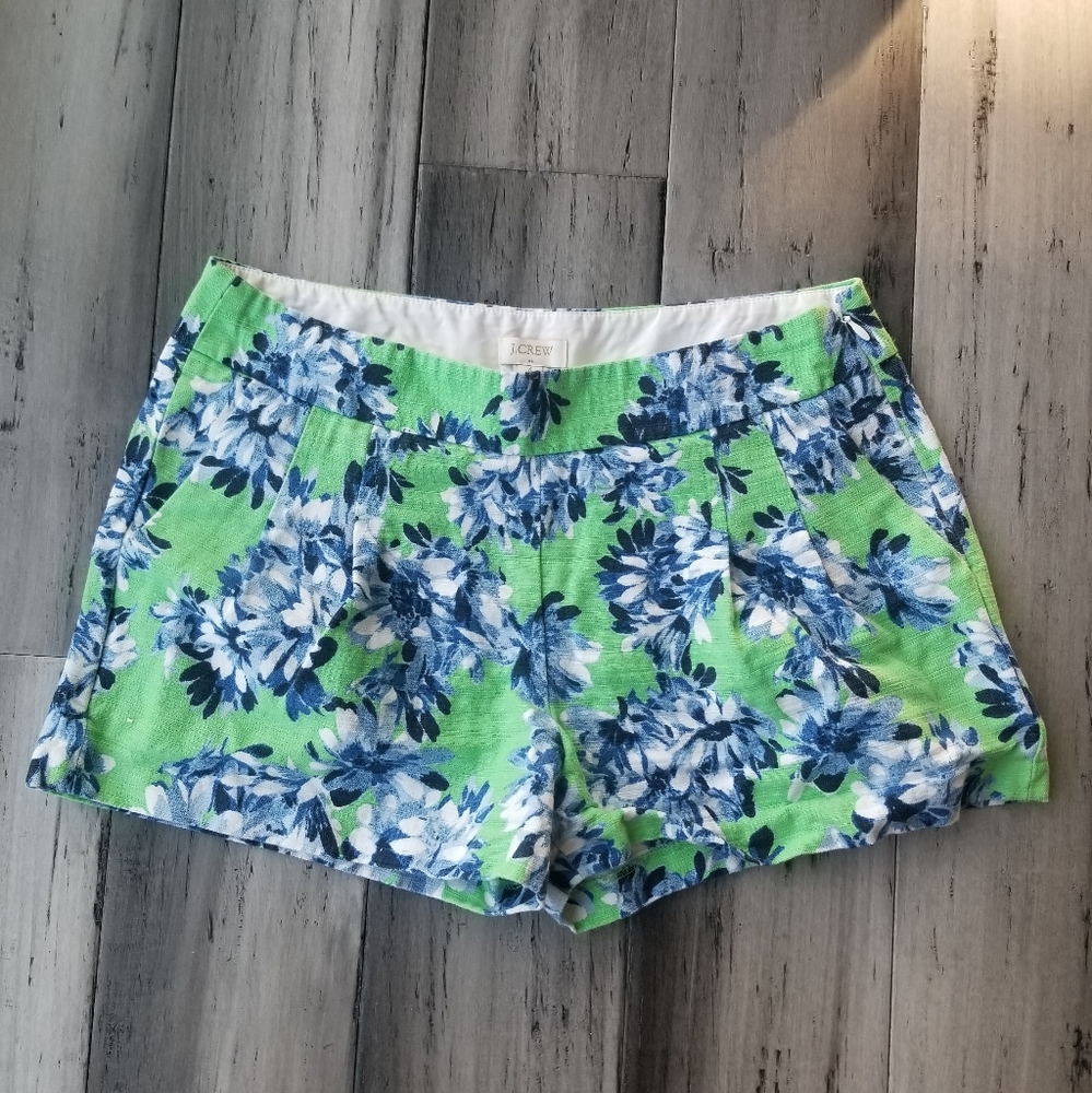 J. Crew cotton/ linen blend floral shorts 4